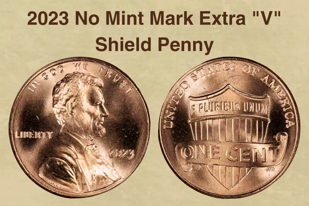 2023 No Mint Mark Extra "V" Shield Penny Value