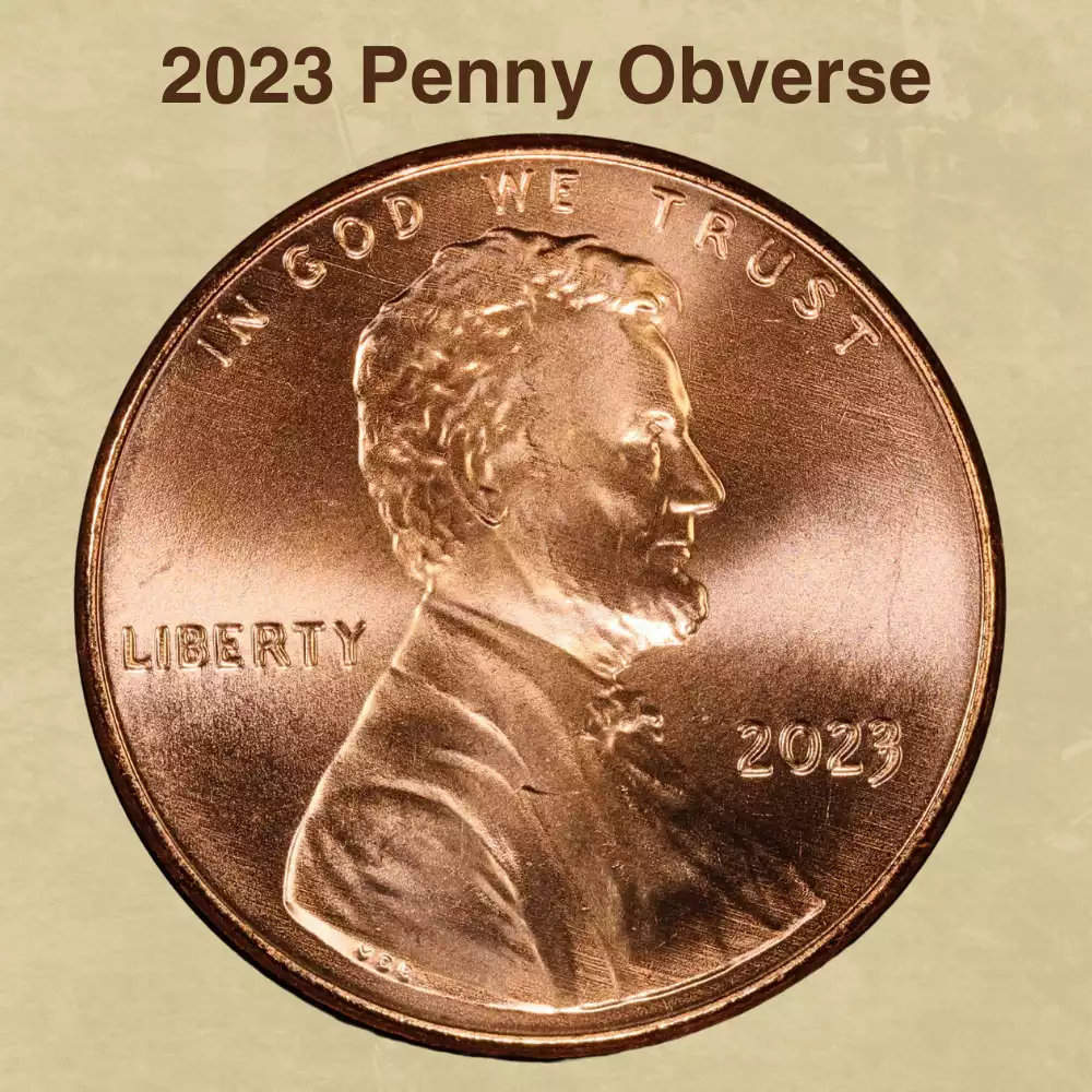 The Obverse of the 2023 Penny