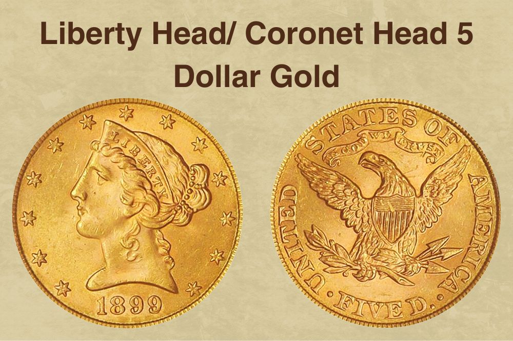 Liberty Head Coronet Head 5 Dollar Gold
