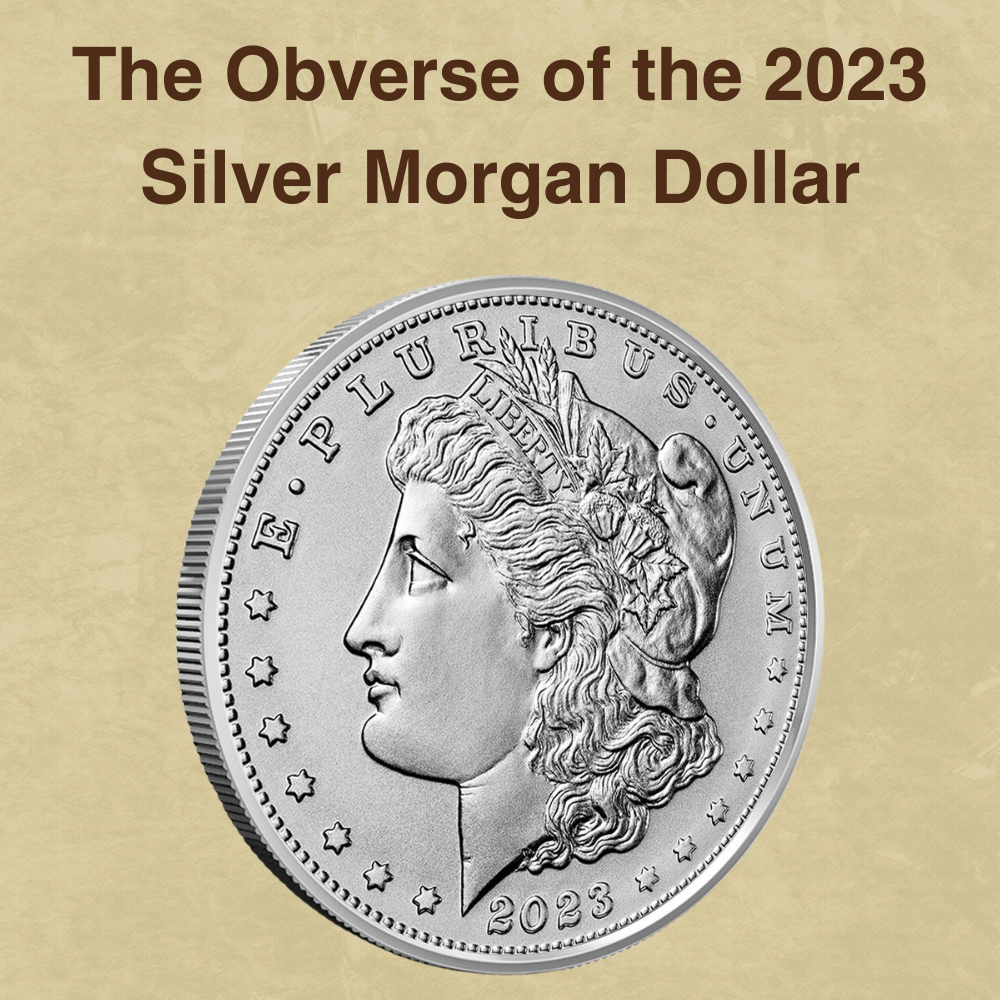 The Obverse of the 2023 Silver Morgan Dollar