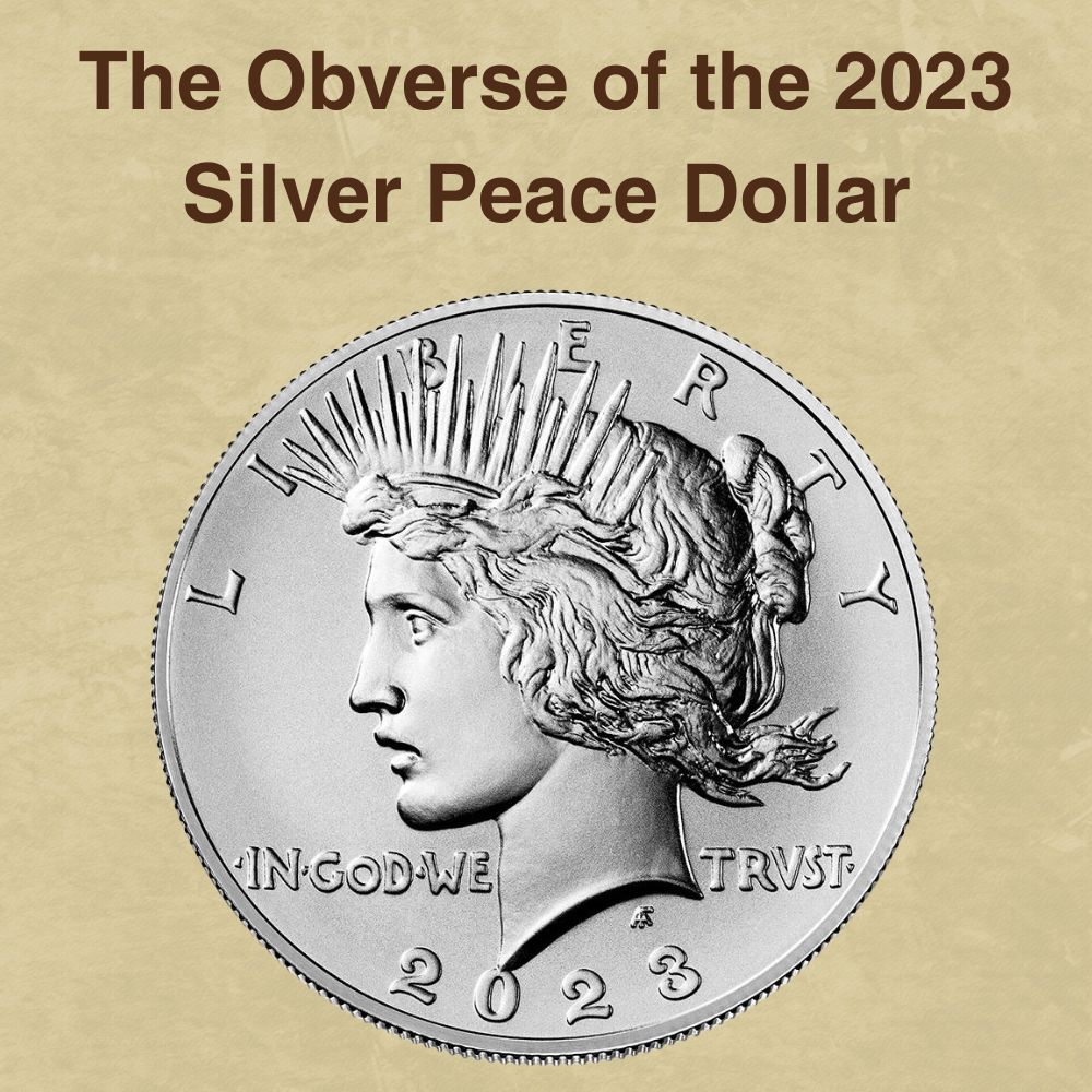 The Obverse of the 2023 Silver Peace Dollar