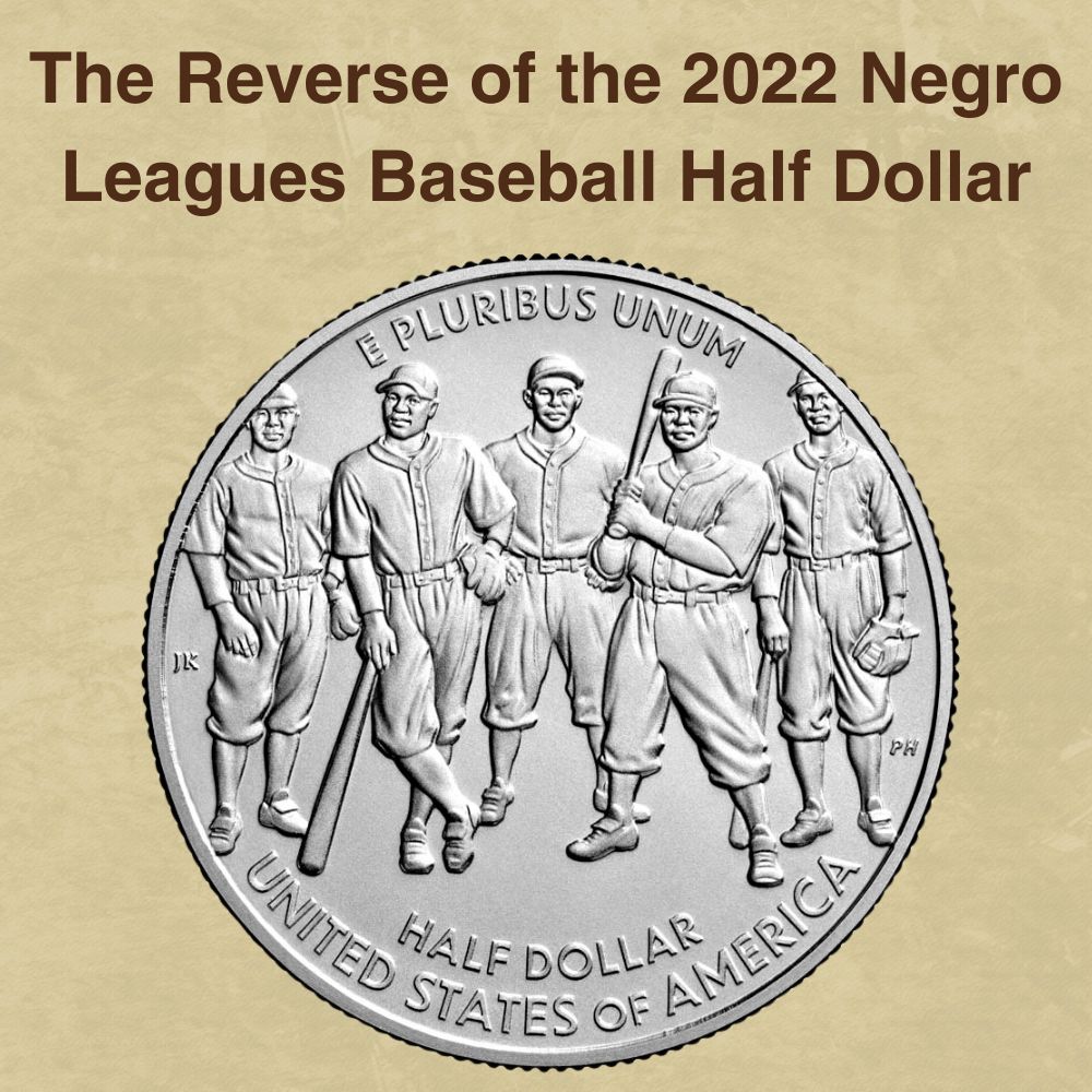 The Reverse of the 2022 Negro Leagues Baseball Half Dollar