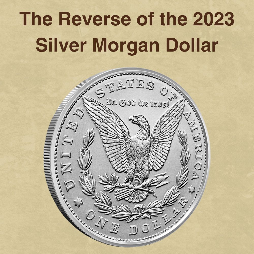 The Reverse of the 2023 Silver Morgan Dollar