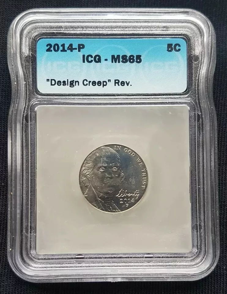 2014-P MS65 Jefferson Nickel Design Creep Error