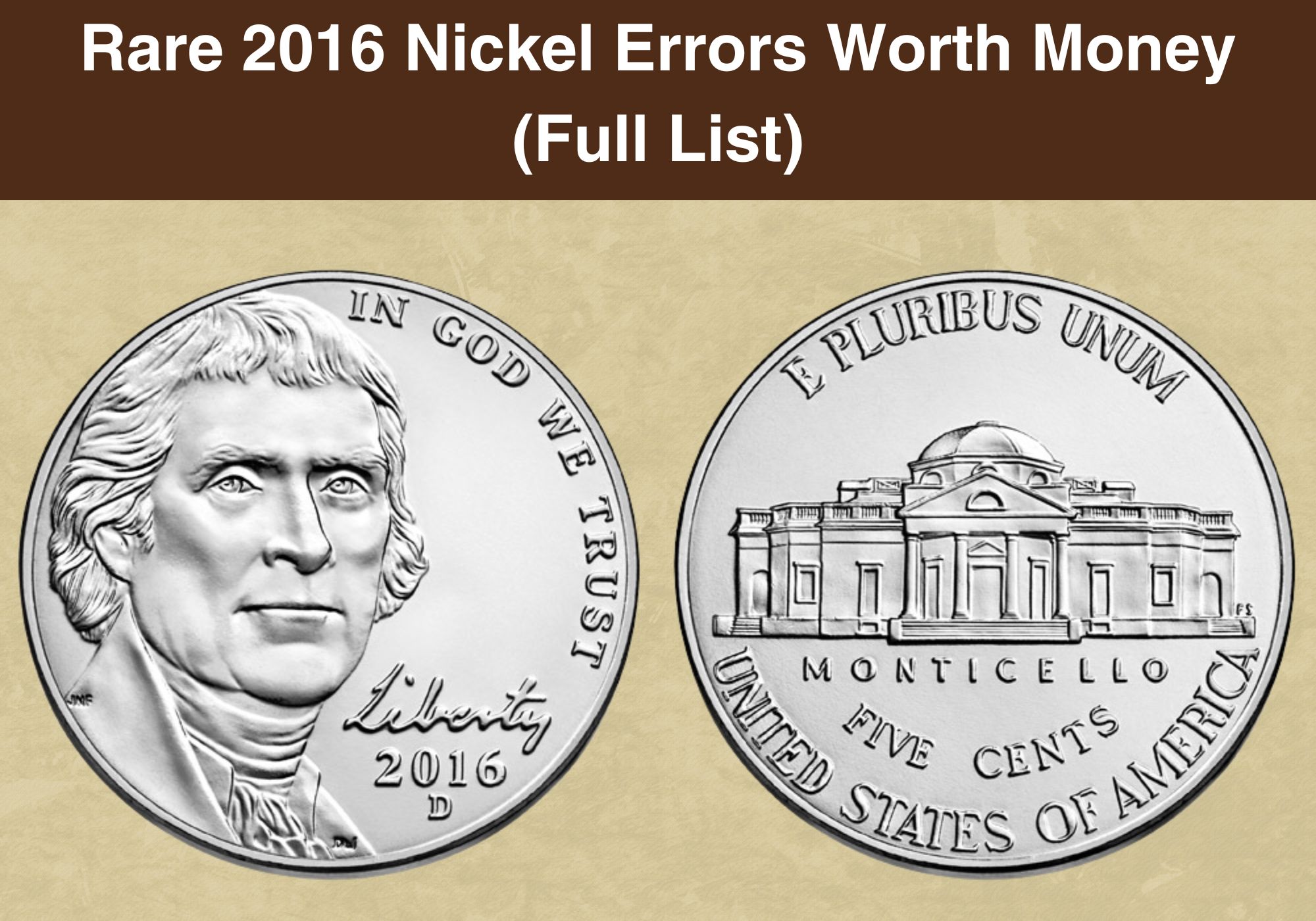 Rare 2016 Nickel Errors Worth Money (Full List)