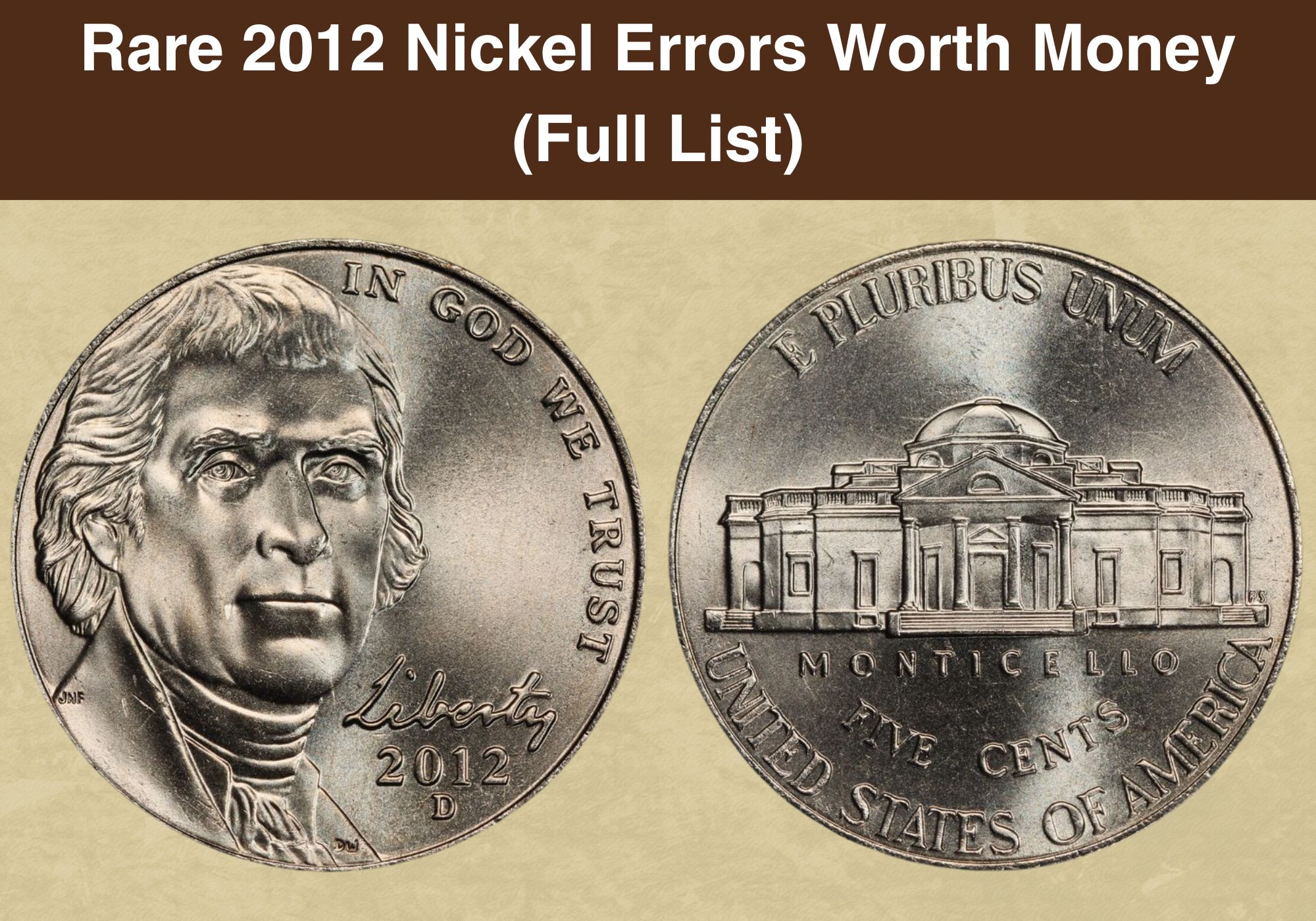 Rare 2012 Nickel Errors Worth Money (Full List)