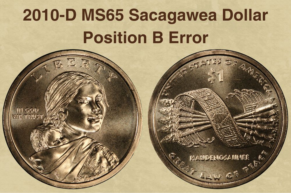 2010-D MS65 Sacagawea Dollar Position B Error