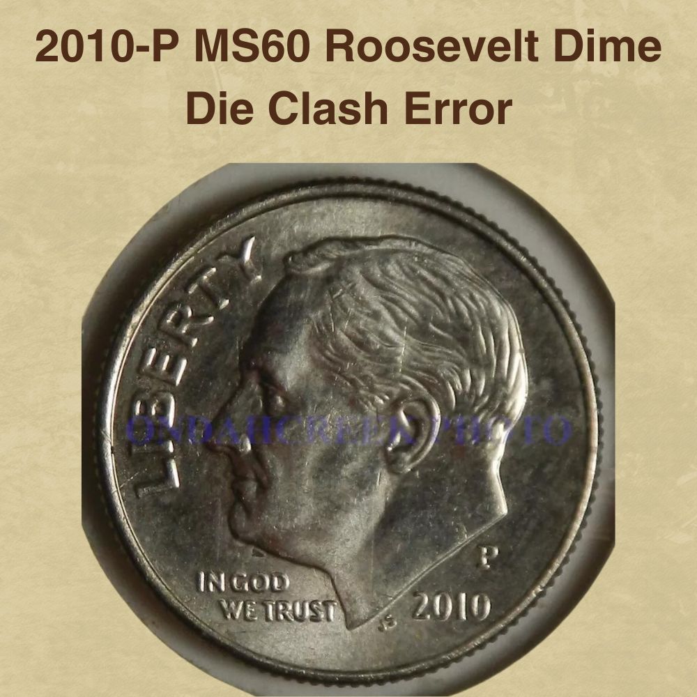2010-P MS60 Roosevelt Dime Die Clash Error