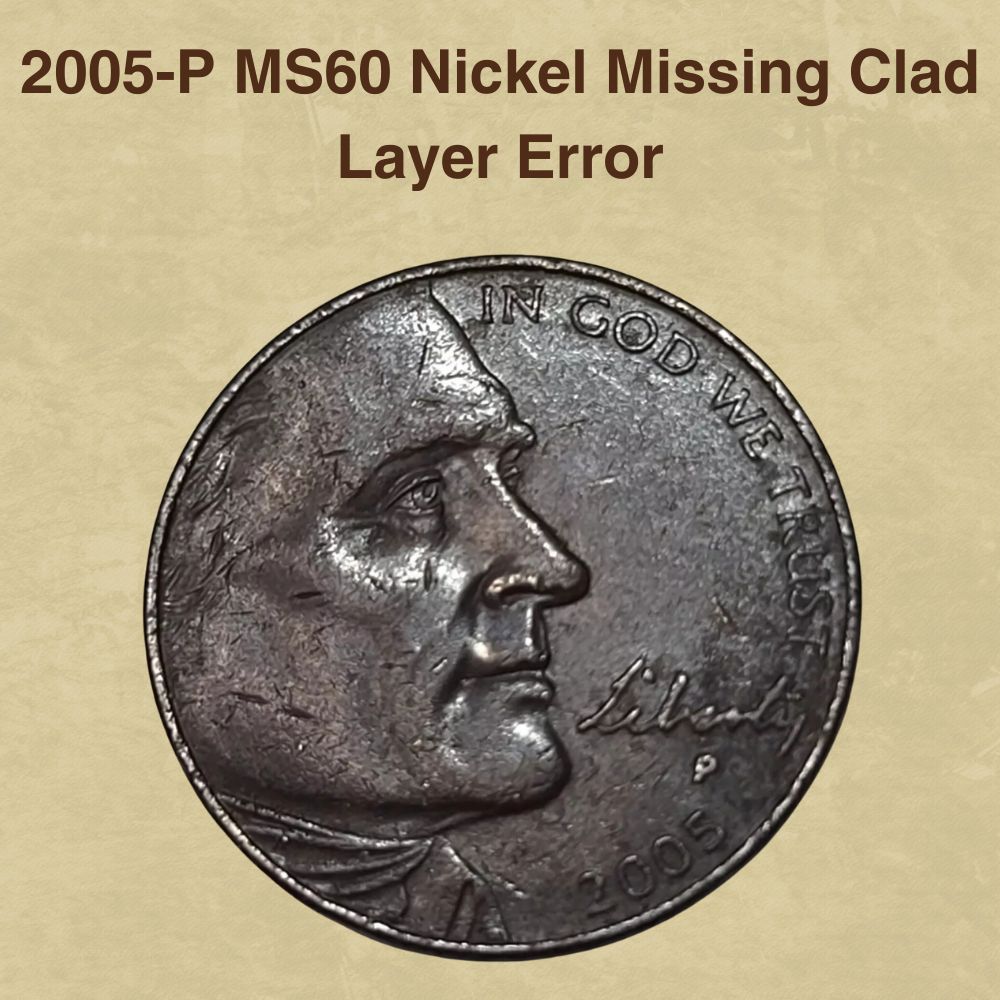 2005-P MS60 Nickel Missing Clad Layer Error