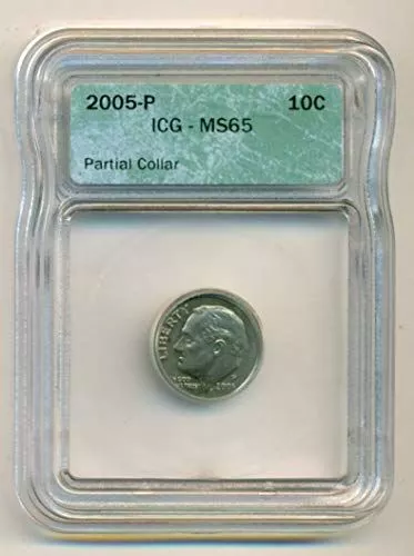 2005-P MS65 Roosevelt Dime Partial Collar Strike