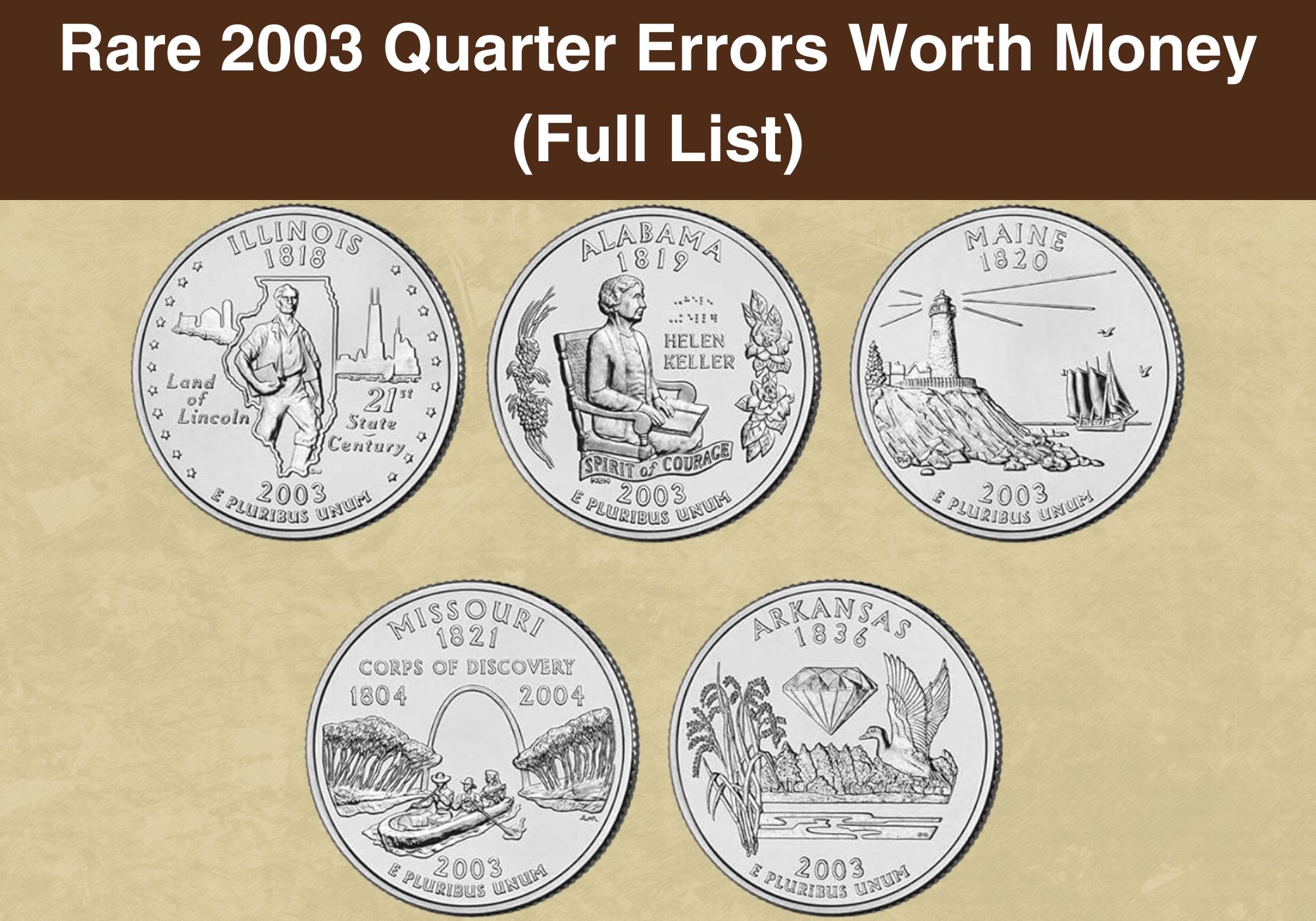 Rare 2003 Quarter Errors Worth Money (Full List)