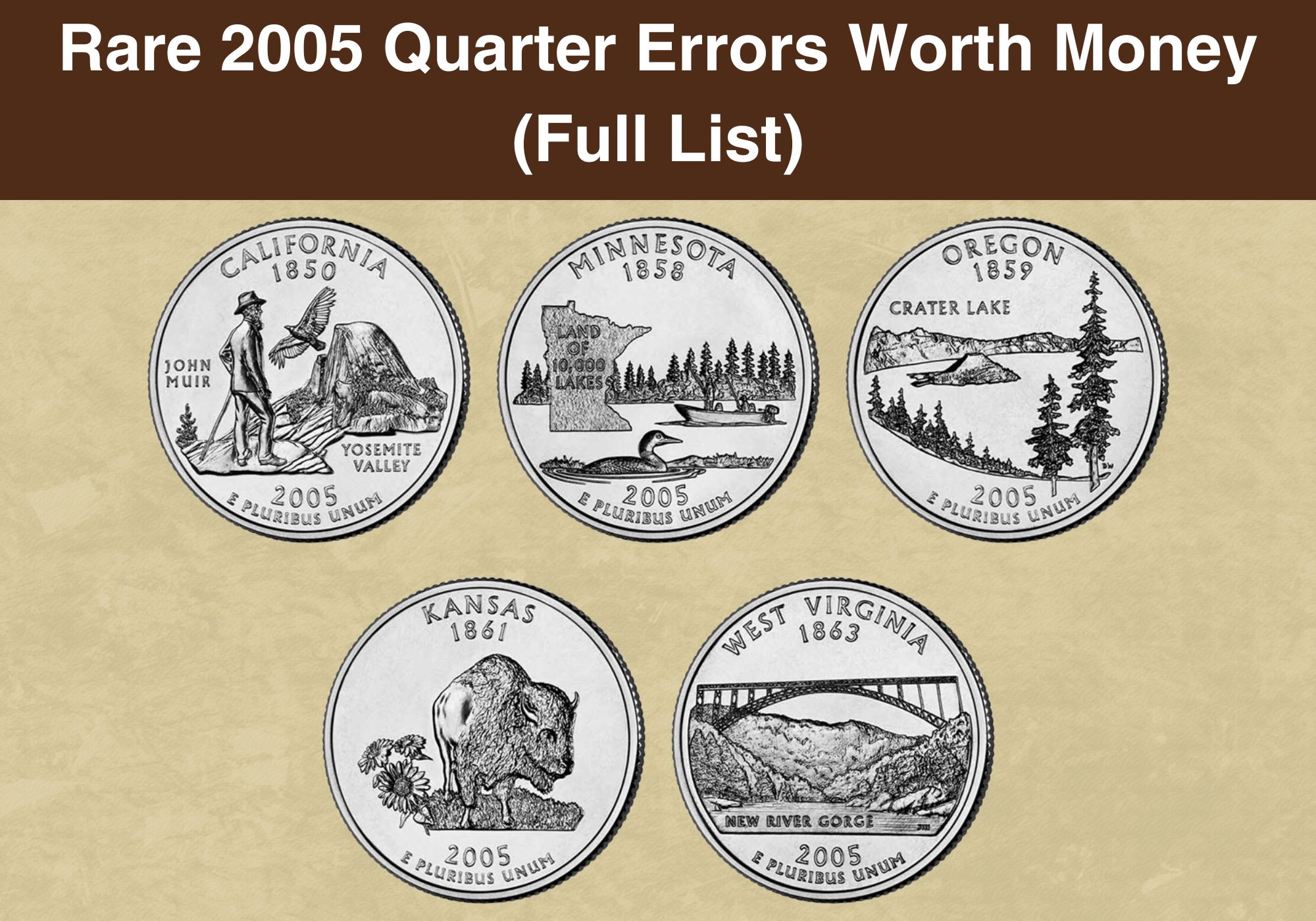 Rare 2005 Quarter Errors Worth Money (Full List)