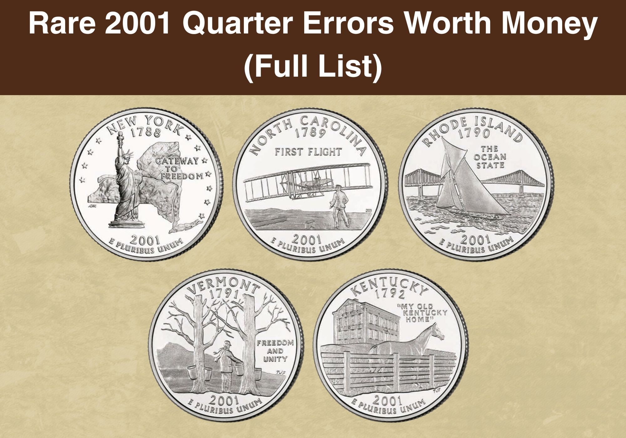 Rare 2001 Quarter Errors Worth Money (Full List)