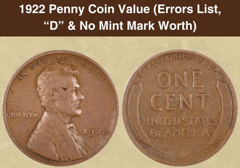 1922 Penny Coin Value (Errors List, “D” & No Mint Mark Worth)