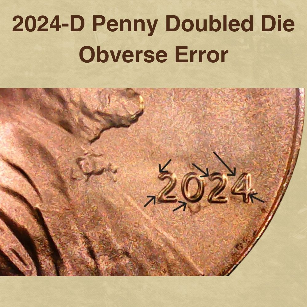 2024-D Penny Doubled Die Obverse Error