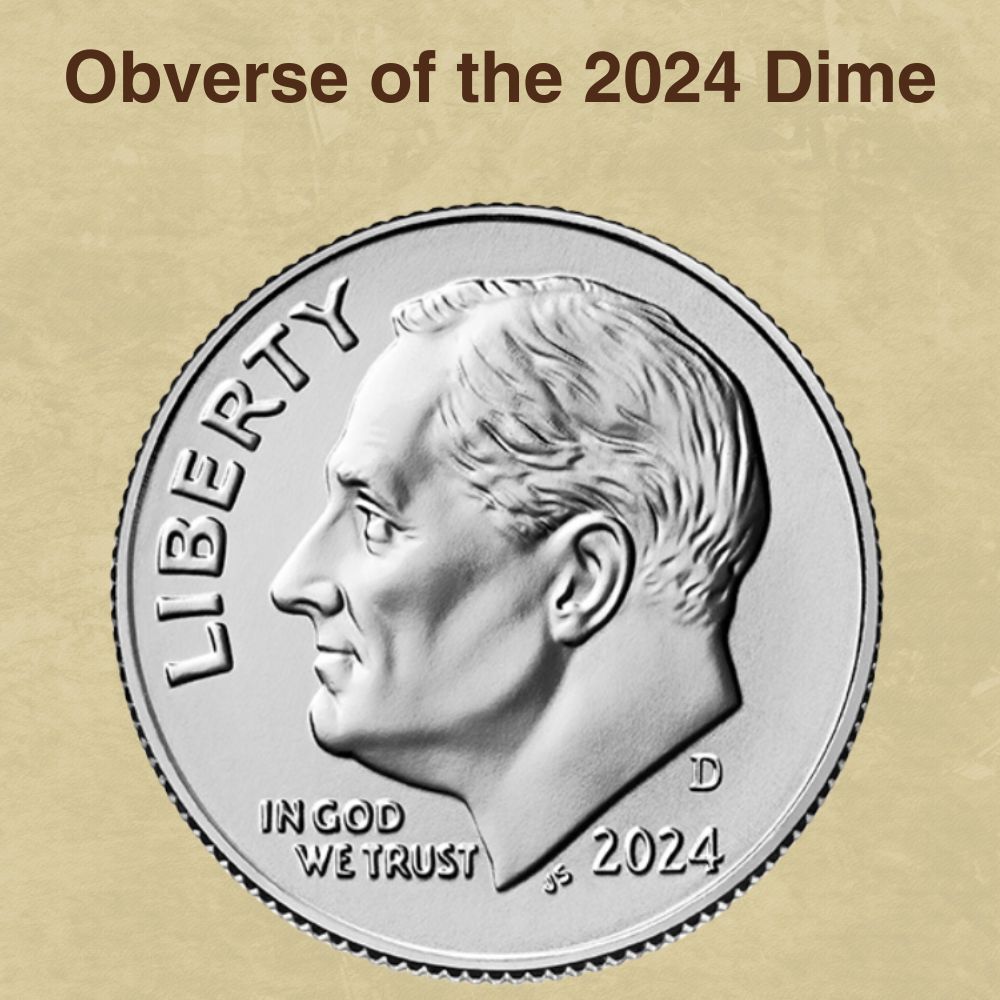 Obverse of the 2024 Dime