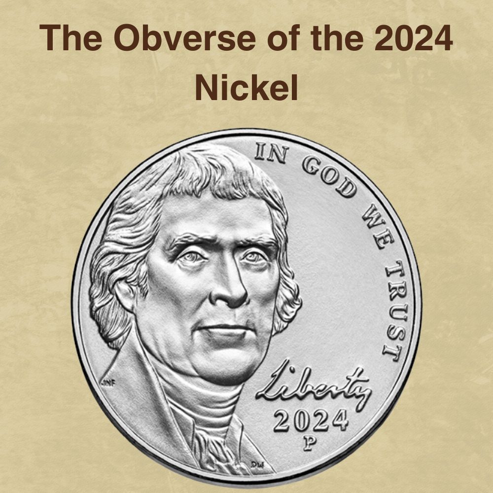 The Obverse of the 2024 Nickel
