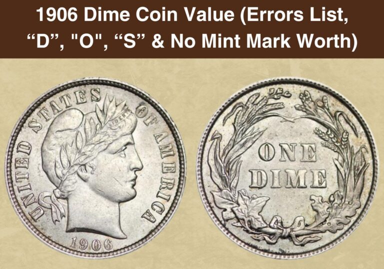 1906 Dime Coin Value (Errors List, “D”, “O”, “S” & No Mint Mark Worth)