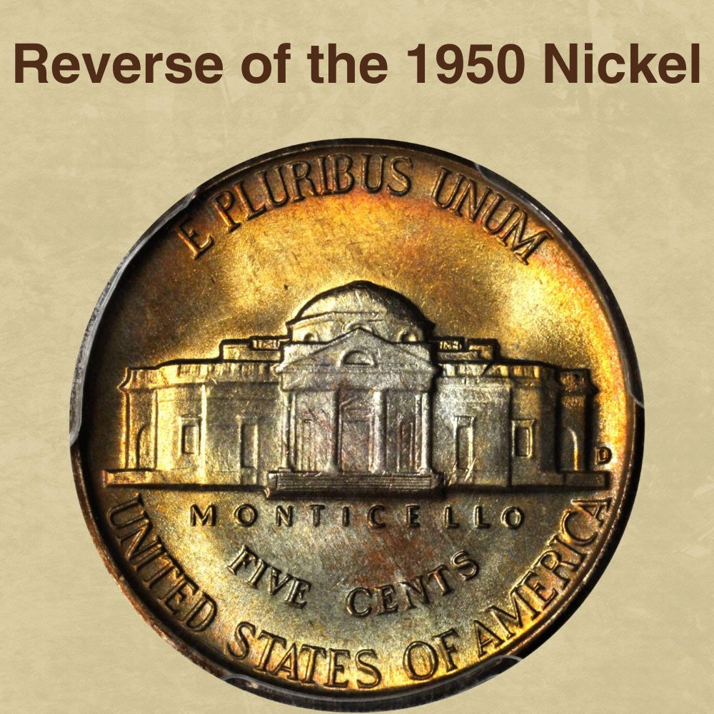 Reverse of the 1950 Nickel
