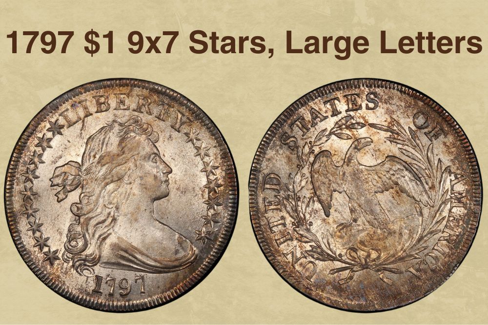 1797 $1 9x7 Stars, Large Letters