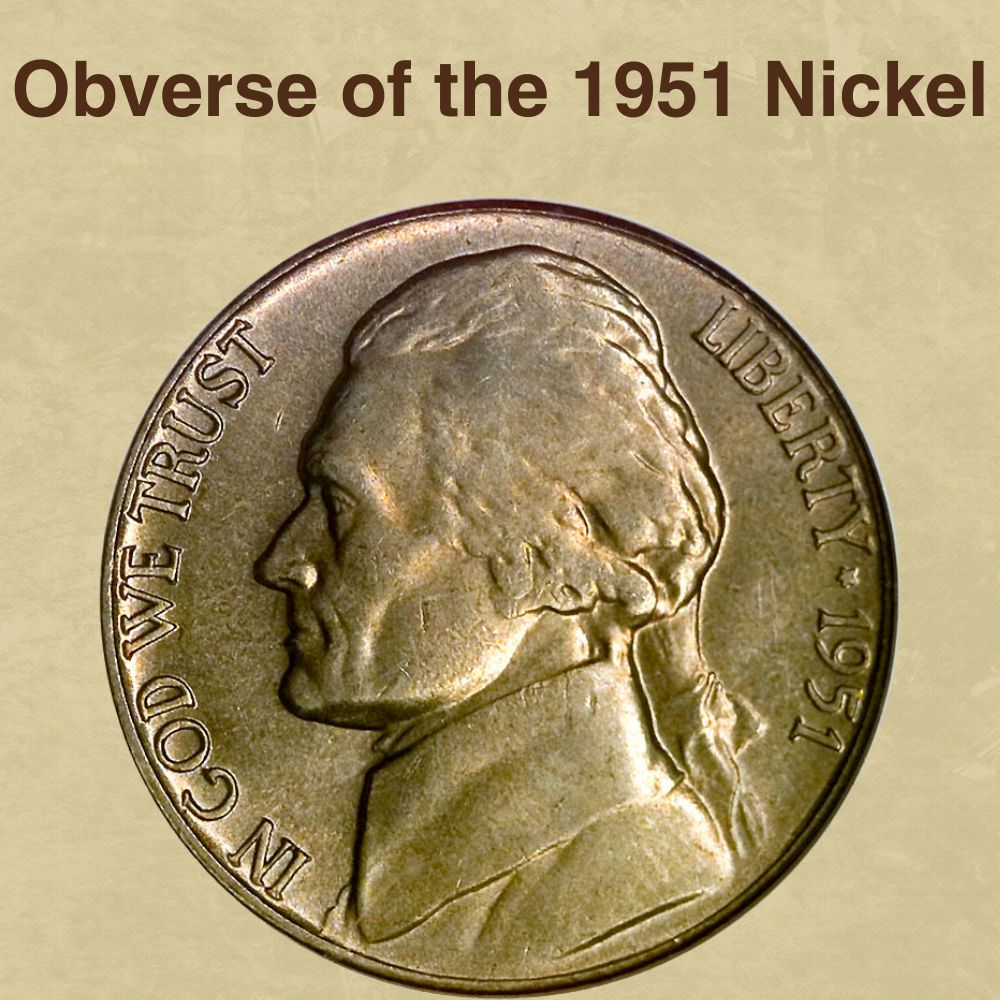 Obverse of the 1951 Nickel