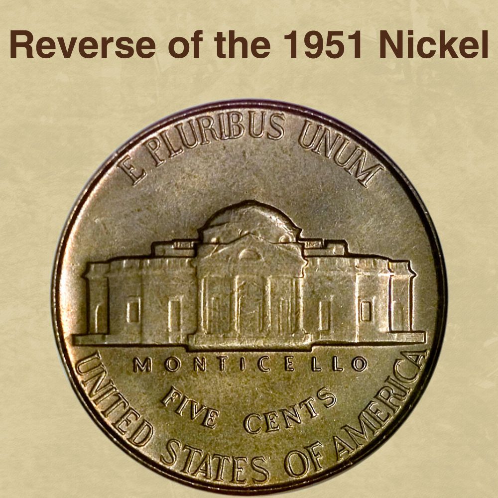 Reverse of the 1951 Nickel