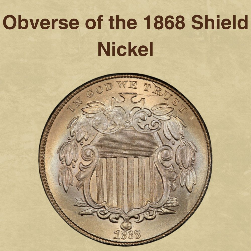 Obverse of the 1868 Shield Nickel