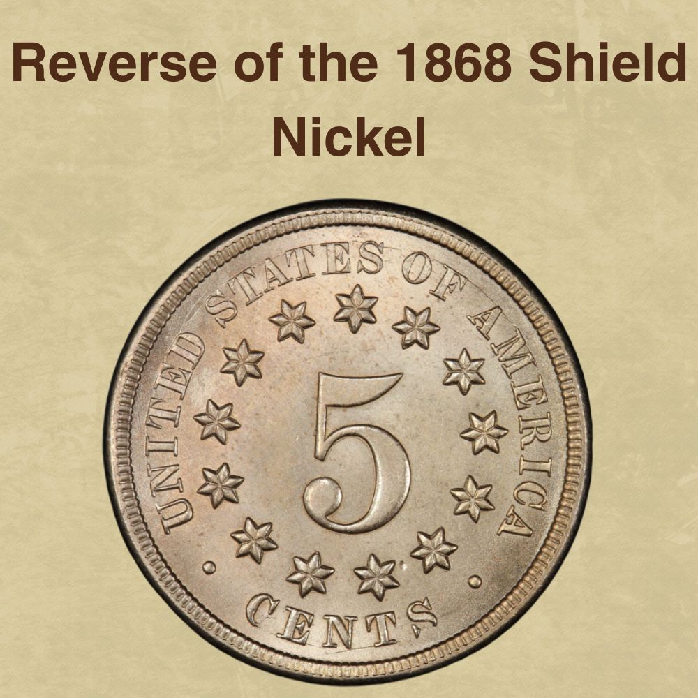 Reverse of the 1868 Shield Nickel