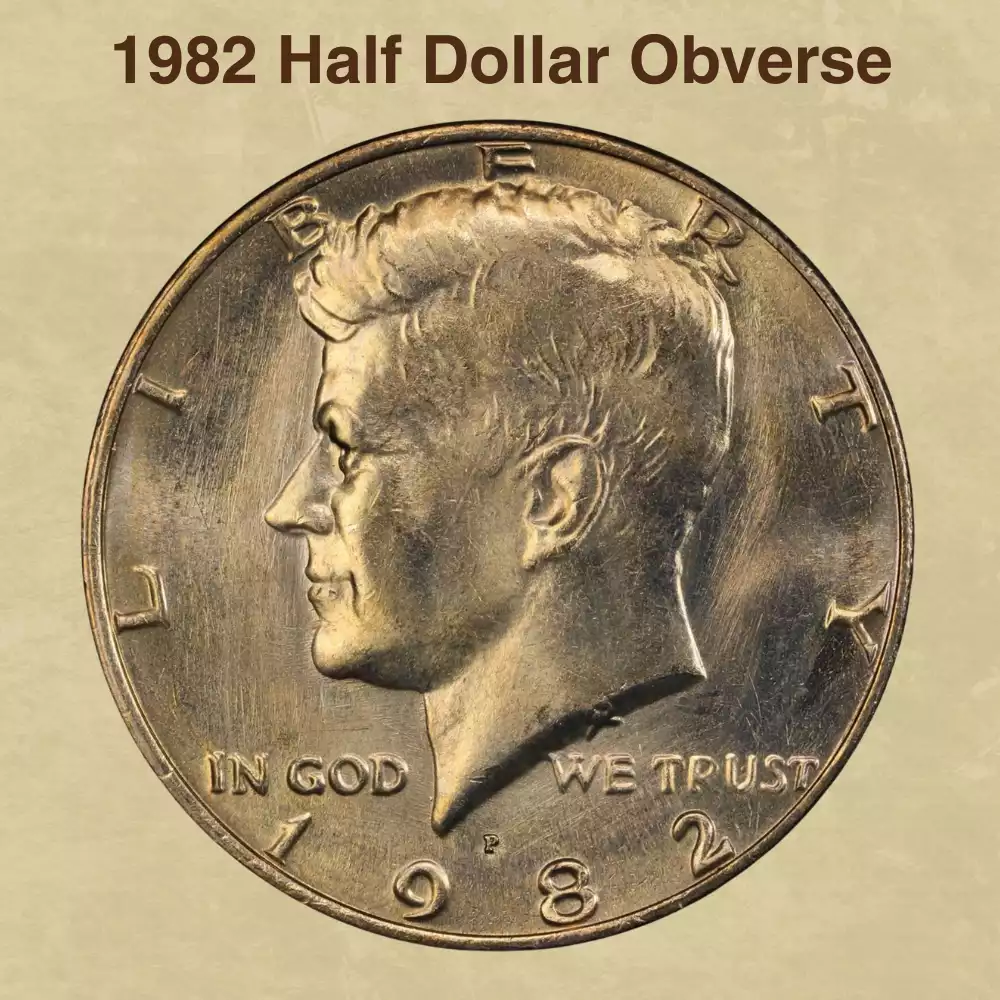 The Obverse Of The 1982 Half Dollar