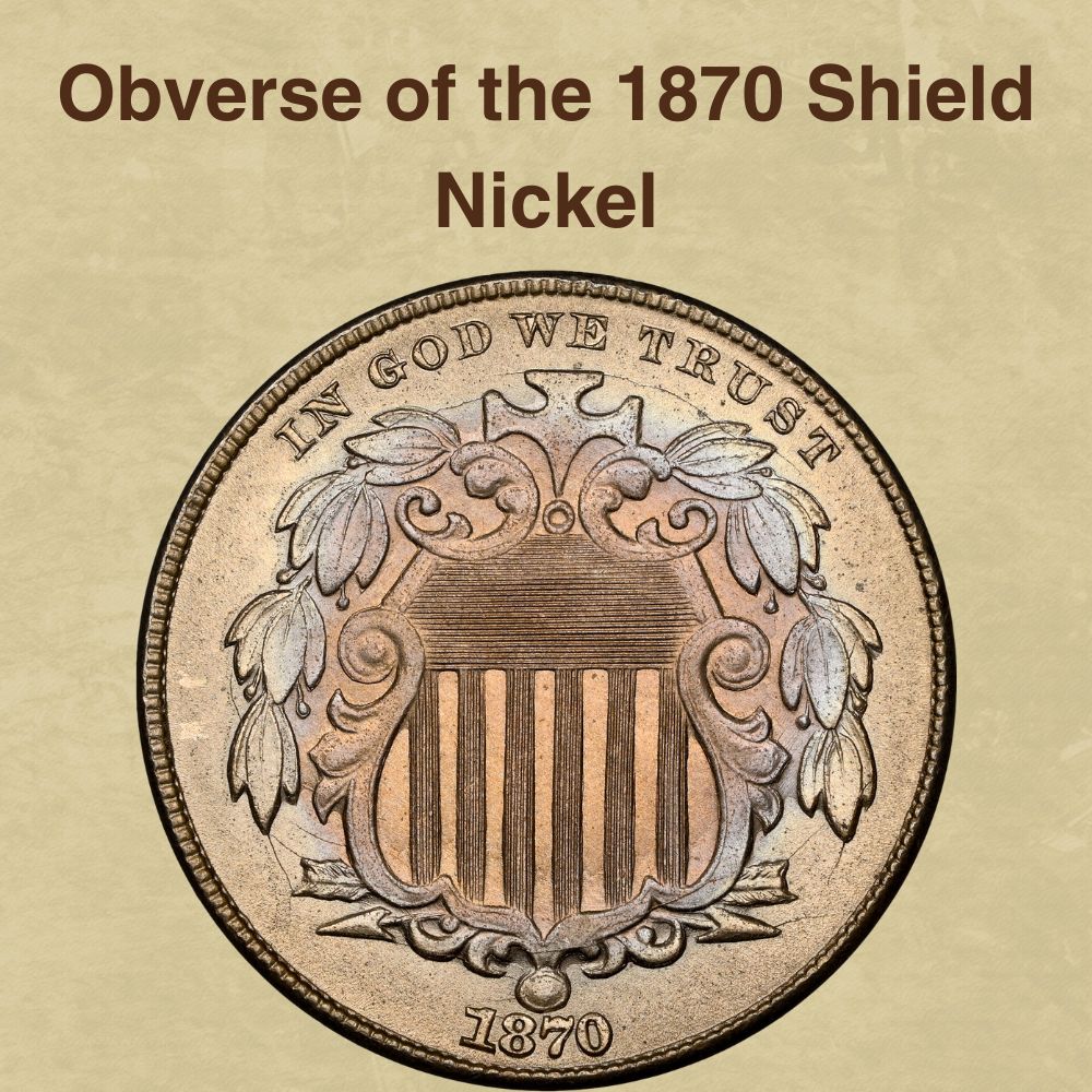 Obverse of the 1870 Shield Nickel