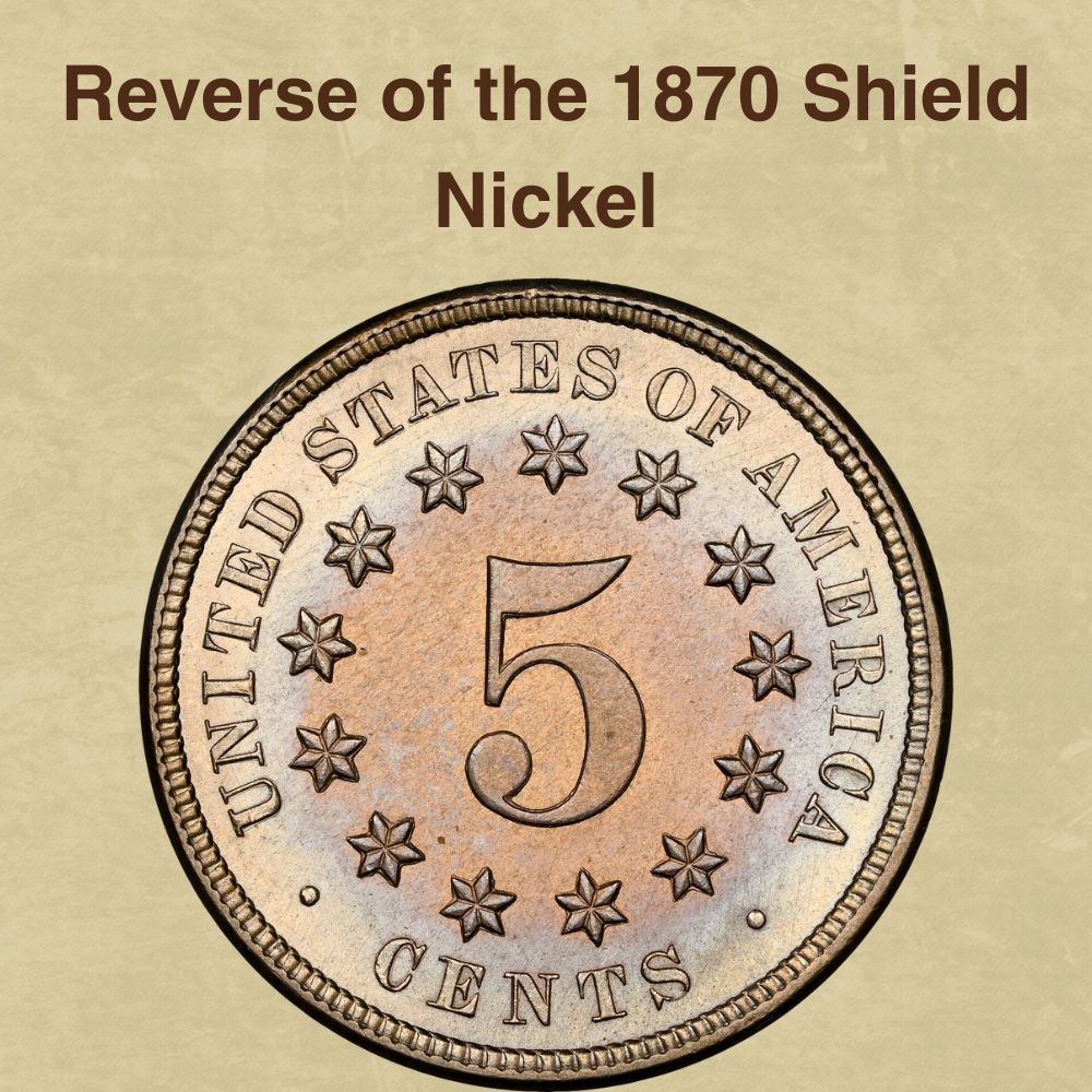 Reverse of the 1870 Shield Nickel