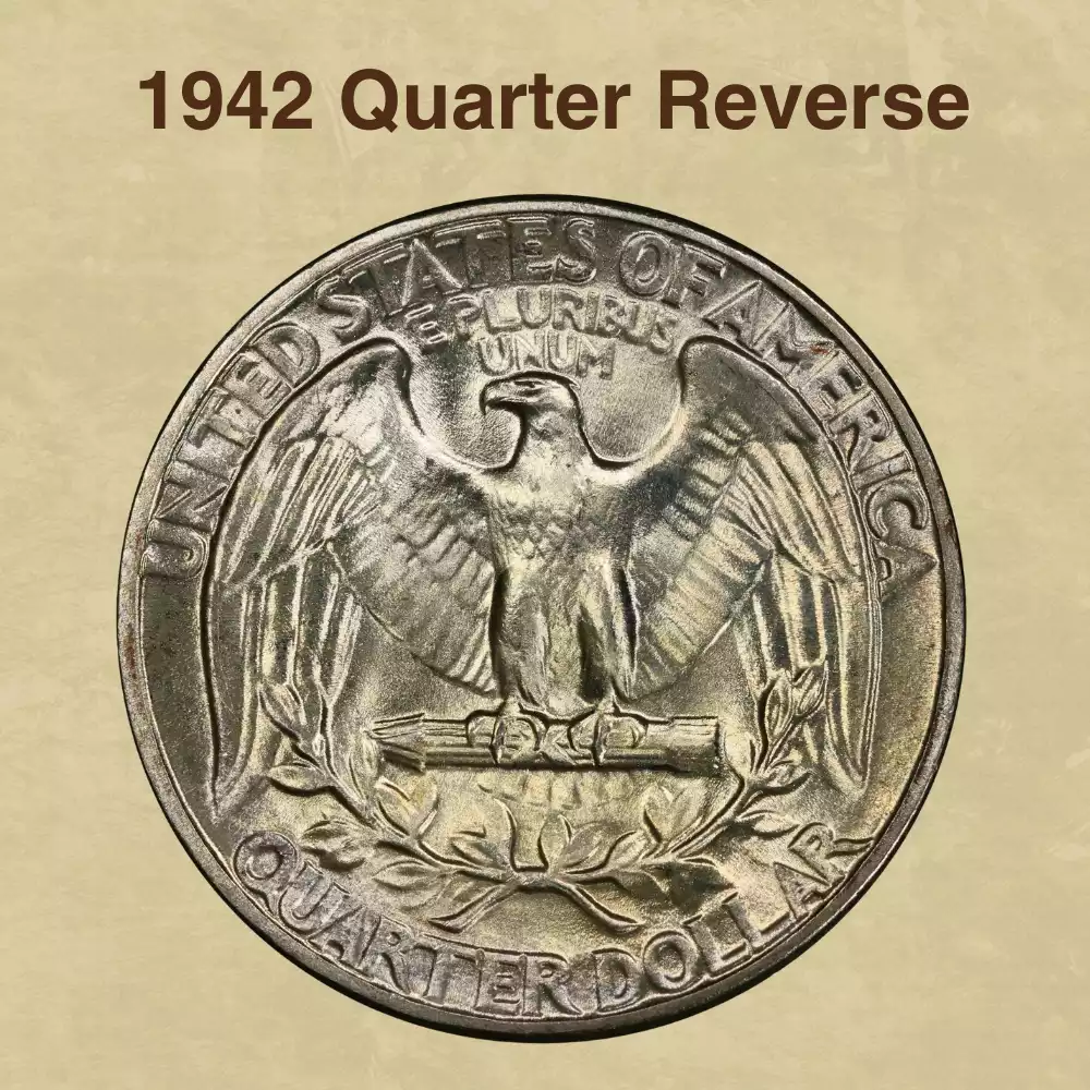 The reverse of the 1942 quarter