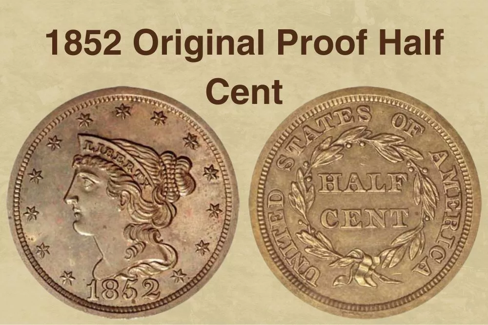 1852 Original Proof Half Cent