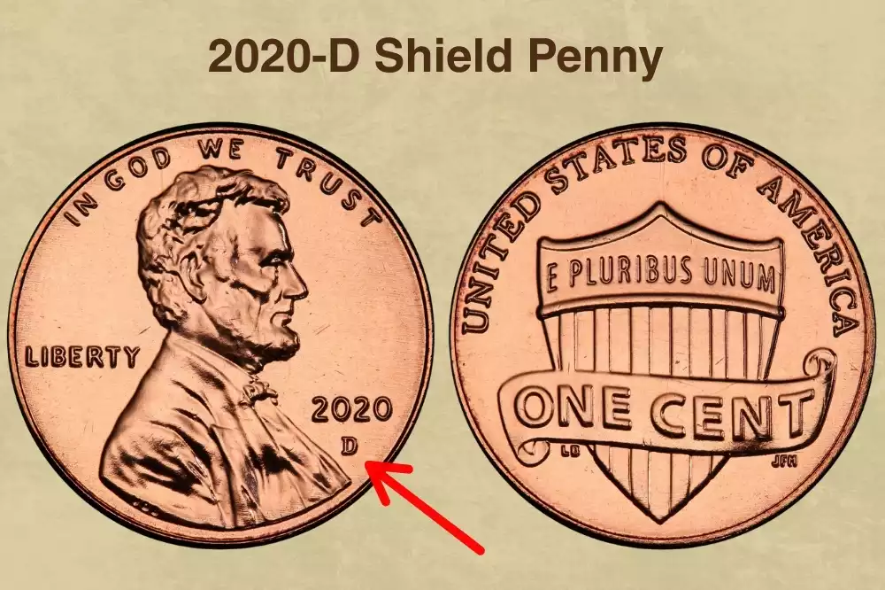 2020-D Shield Penny Value