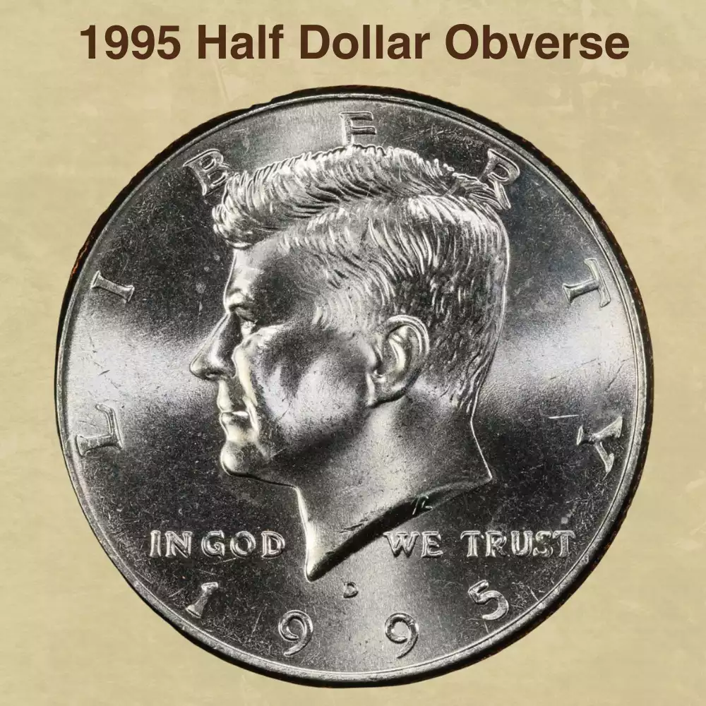 The Obverse Of The 1995 Half Dollar