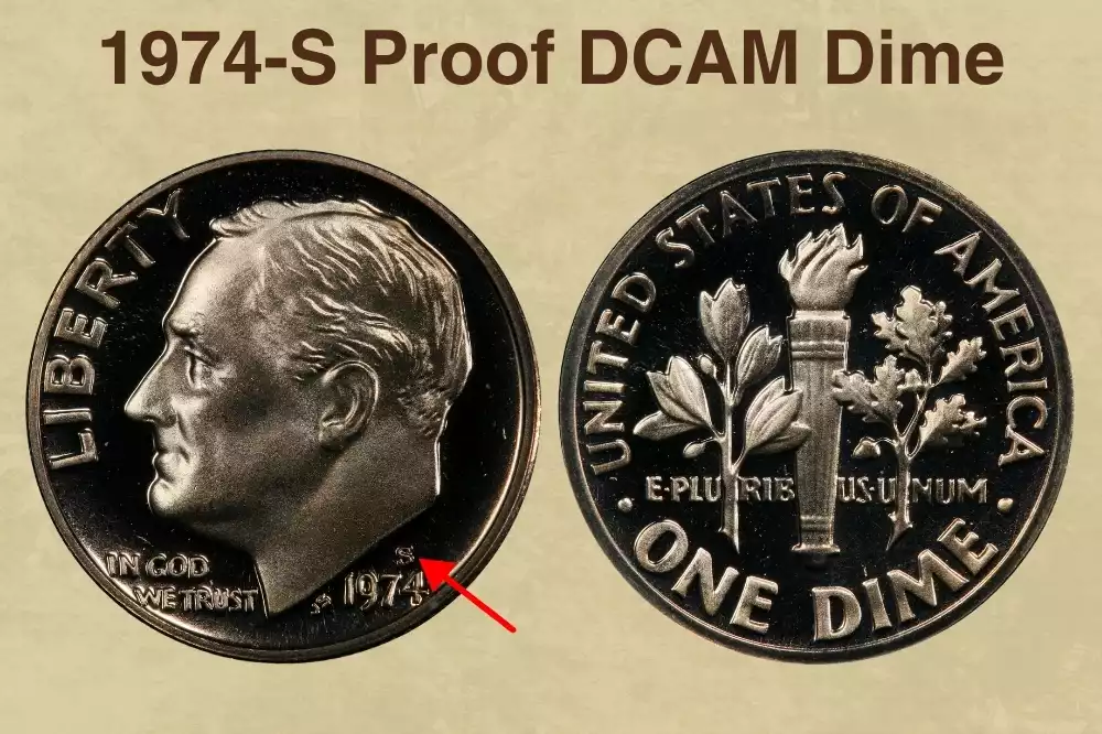 1974-S Proof DCAM Dime