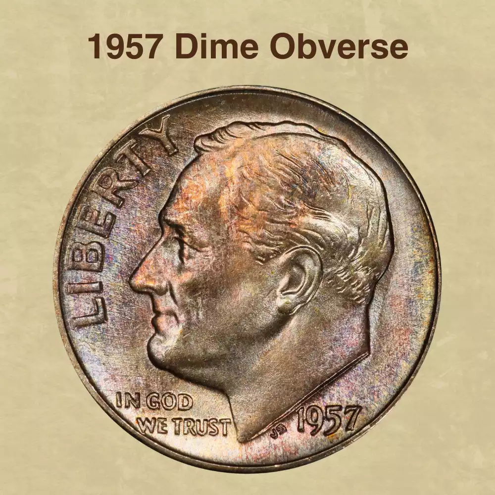 The Obverse Of The 1957 Dime