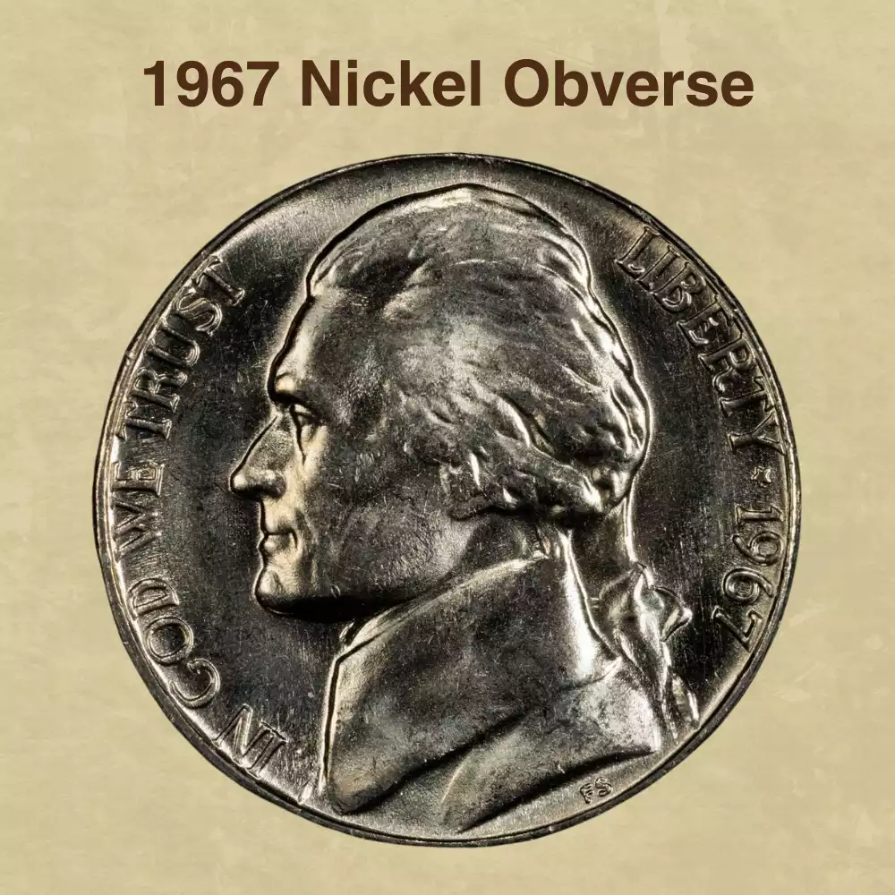 The Obverse Of The 1967 Nickel