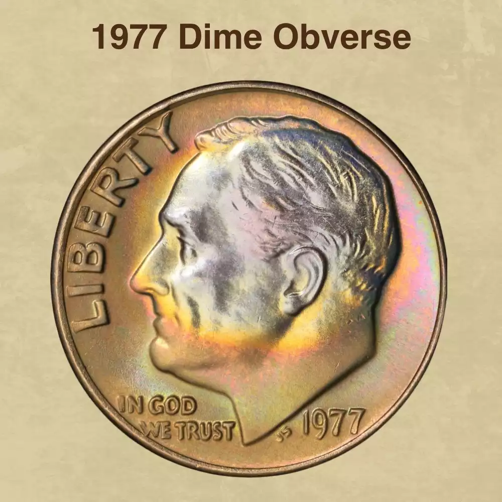 The Obverse Of The 1977 Dime