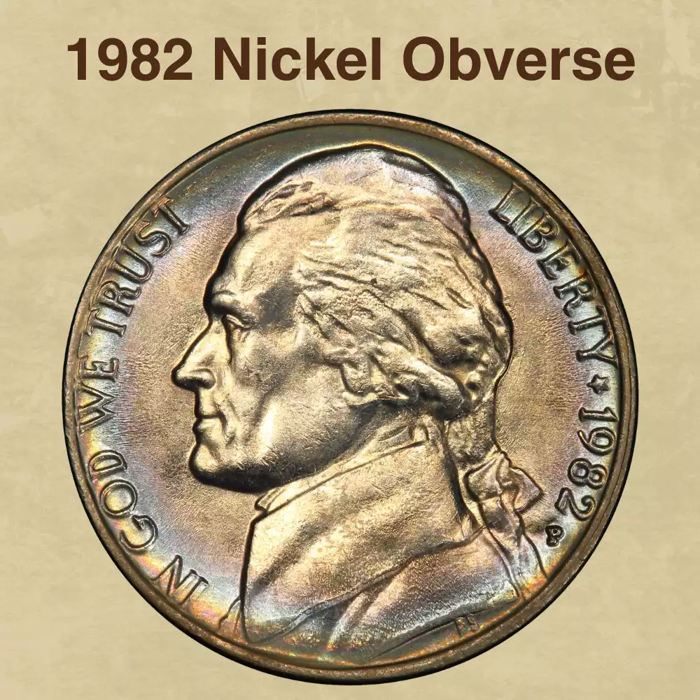 The Obverse Of The 1982 Nickel