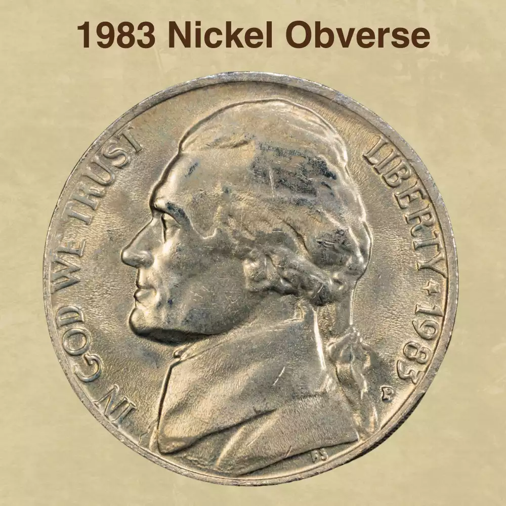 The Obverse Of The 1983 Nickel