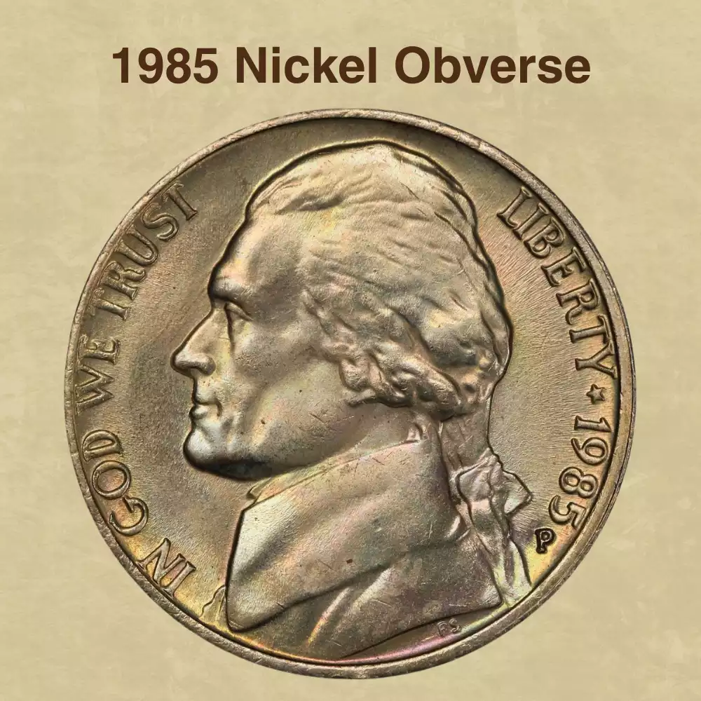 The Obverse Of The 1985 Nickel