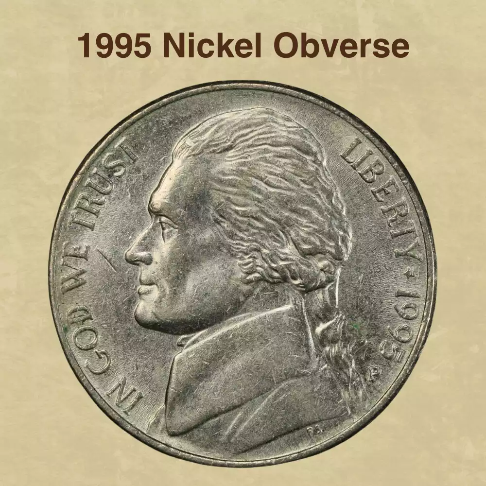 The Obverse Of The 1995 Nickel
