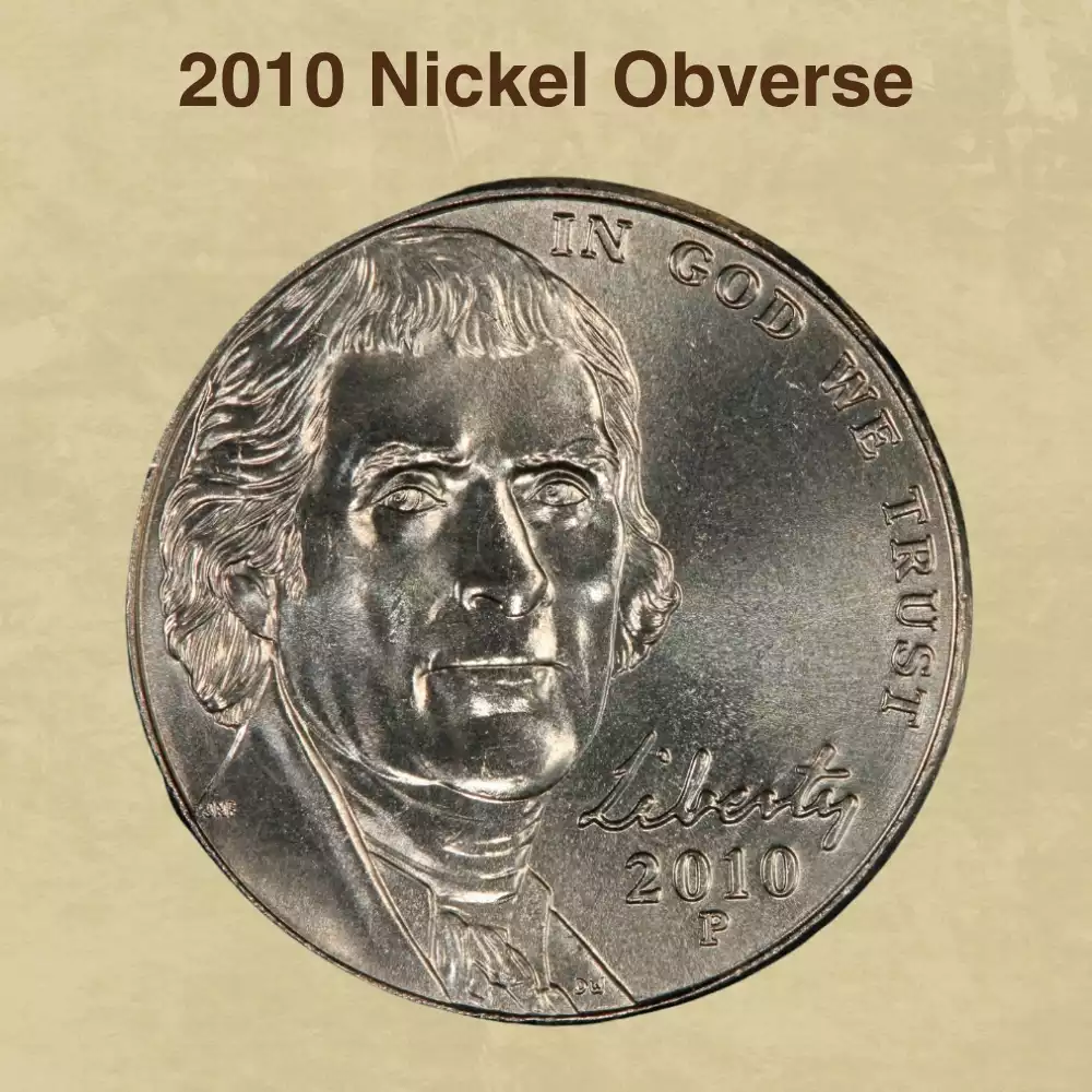 The Obverse Of The 2010 Nickel