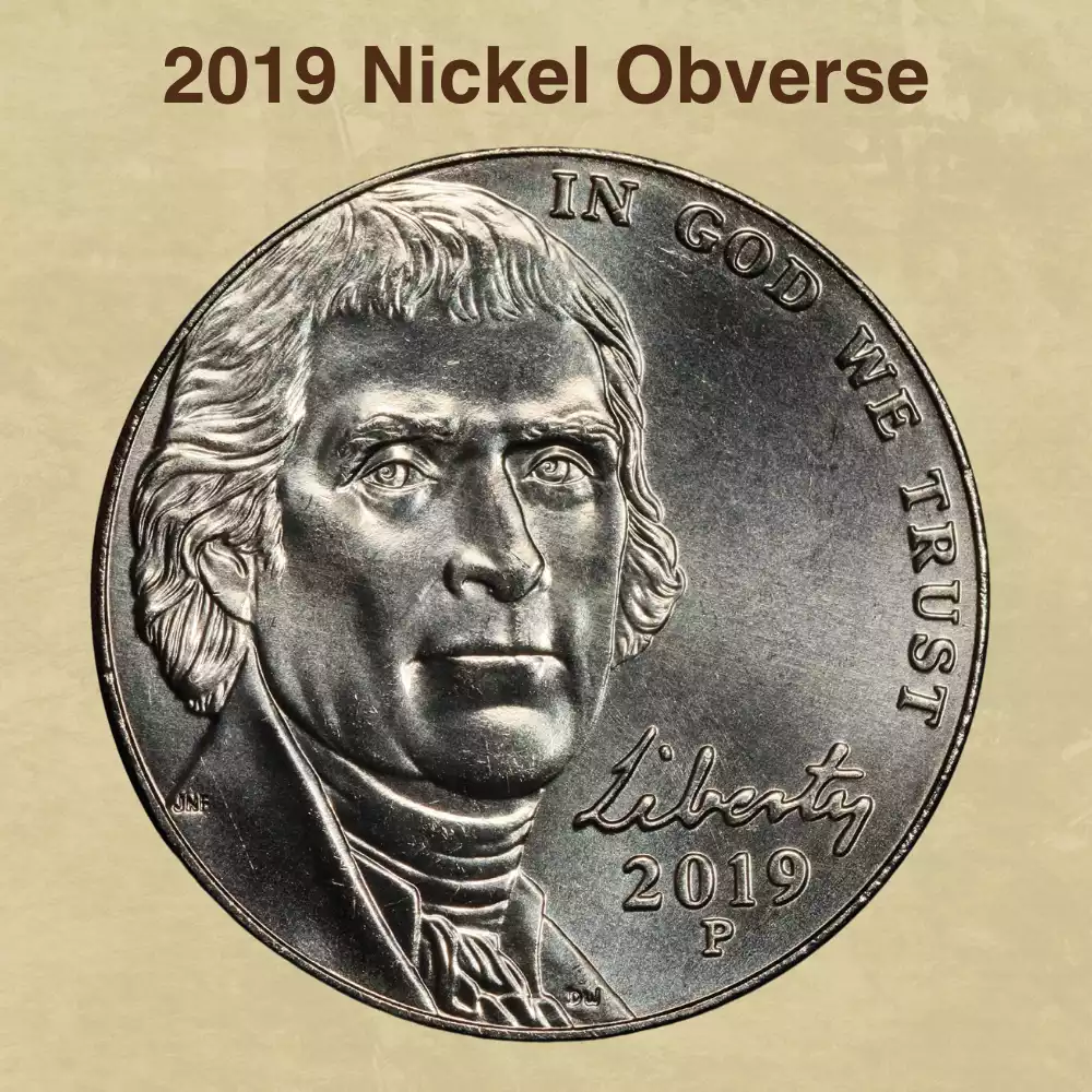 The Obverse Of The 2019 Nickel
