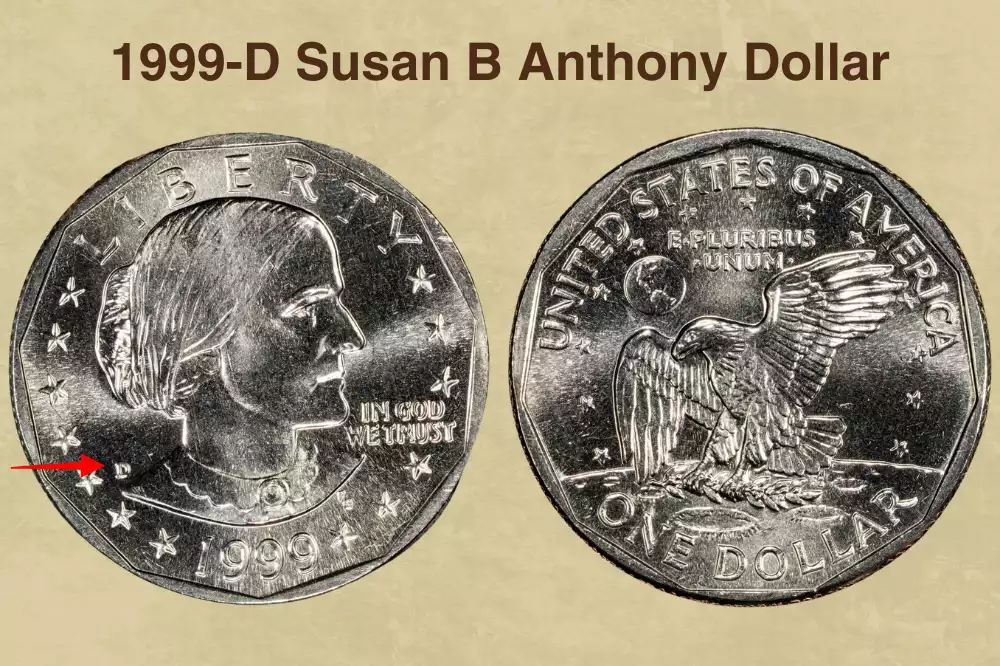 1999-D Susan B Anthony Dollar Value