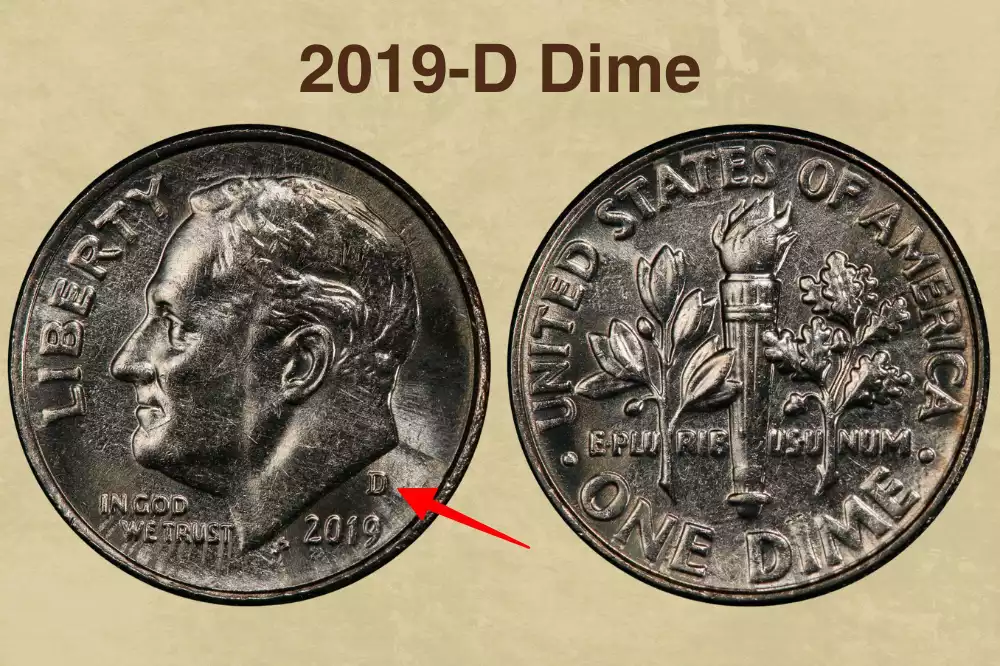 2019-D Dime Value