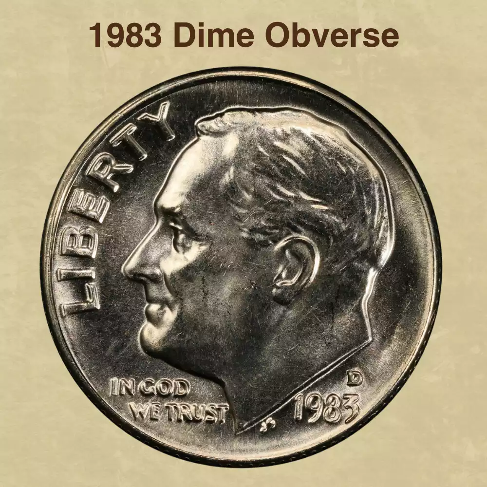 The Obverse Of The 1983 Dime