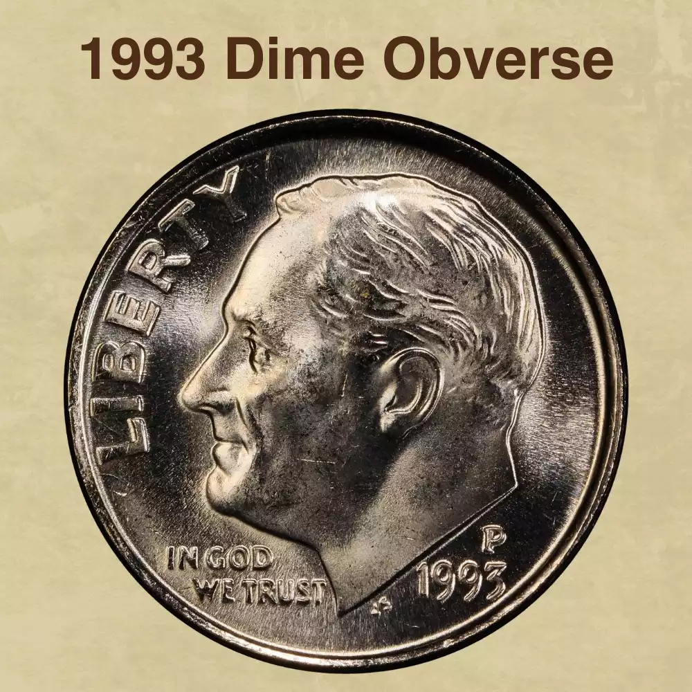 The Obverse Of The 1993 Dime