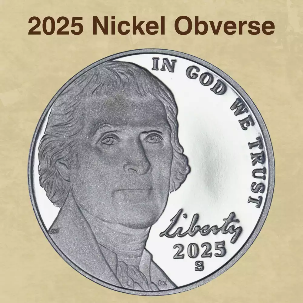 The Obverse Of The 2025 Nickel